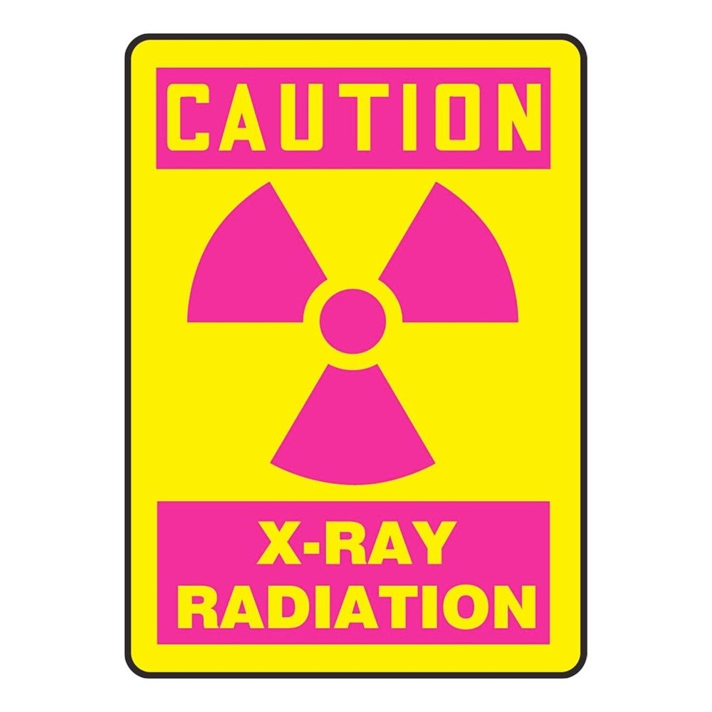 Phillips Safety Vertical Caution X-Ray Radiation Magnetic Sign | Space-Optimized Hazard Demarcation