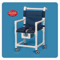 IPU 38" Open Front Soft Seat Deluxe Shower Commode Chair