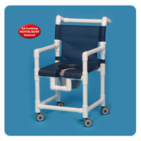 IPU 41" Open Front Soft Seat Deluxe Shower Commode Chair