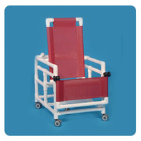 IPU Reclining Shower Commode Chair with Flat Seat