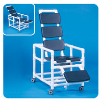 IPU Super Deluxe Reclining Shower Commode Chair