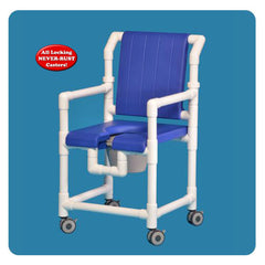 IPU Open Front Soft Seat Deluxe Shower Commode Chair