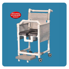 IPU Deluxe Shower Commode Chair with Open Front Soft Seat