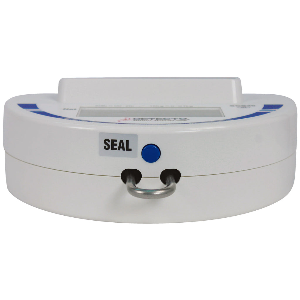 Detecto Digital Solar Hanging Scale with Stainless Steel Pan and Bow | NTEP Legal-for-Trade Battery-Free Commercial Weight System