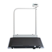 Seca 676 EMR Ready Wheelchair Scale with Handrail and Transport Castors
