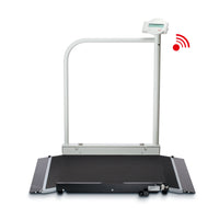 Seca 676 EMR Ready Wheelchair Scale with Handrail and Transport Castors