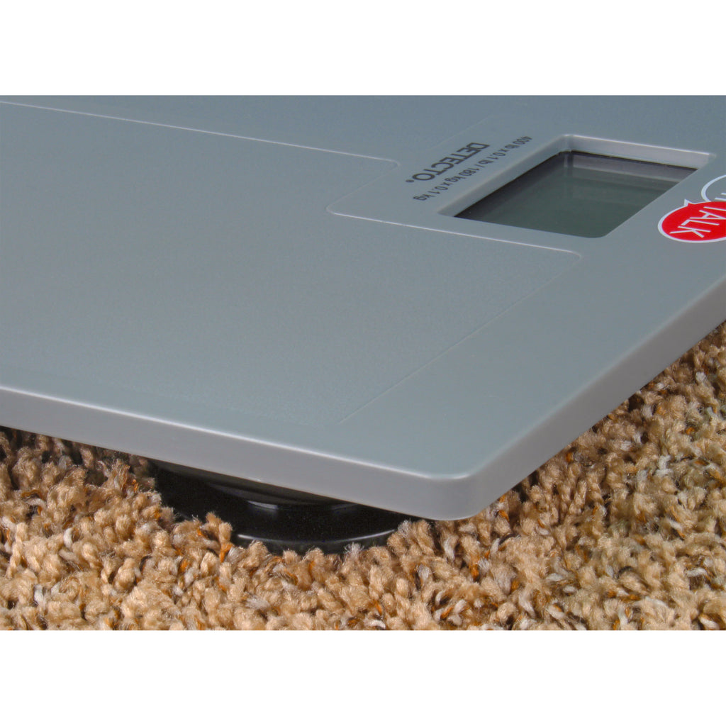 Detecto SlimTalk Talking Bathroom Scale | Audible Low-Profile Digital Weighing Indicator