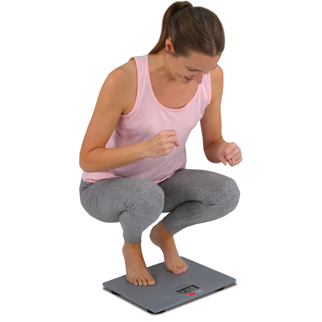 Detecto SlimTalk Talking Bathroom Scale | Audible Low-Profile Digital Weighing Indicator