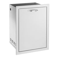 Drawer, Trash Pullout - 20" Stainless Steel with 10 Gallon Trash Bin