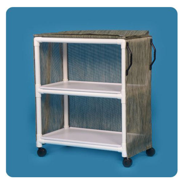 IPU 2-Shelf Standard Line Linen Cart | High-Capacity 36" x 20" Antimicrobial Mobile Storage