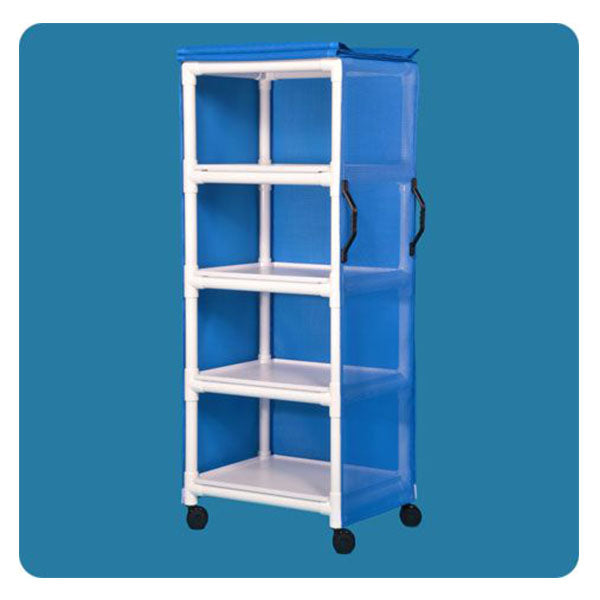 IPU 4-Shelf Standard Line Multi-Purpose Cart | High-Density Antimicrobial Storage for Clinical Logistics