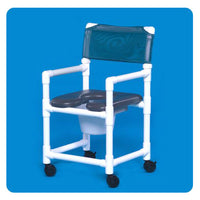 IPU 17" Standard Line Open Front Soft Seat Shower Commode Chair (No Footrest)