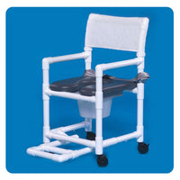 IPU 20" Standard Line Open Front Soft Seat Shower Commode Chair with Safety Belt