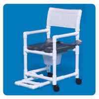 IPU 17" Standard Line Open Front Soft Seat Shower Commode Chair with Safety Belt