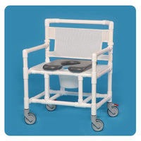 IPU Oversize Open Front Shower Commode Chair with Pail