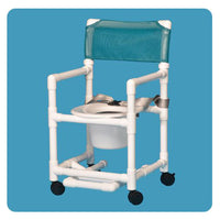 IPU Standard Line Shower Chair Commode with Footrest and Seat Belt