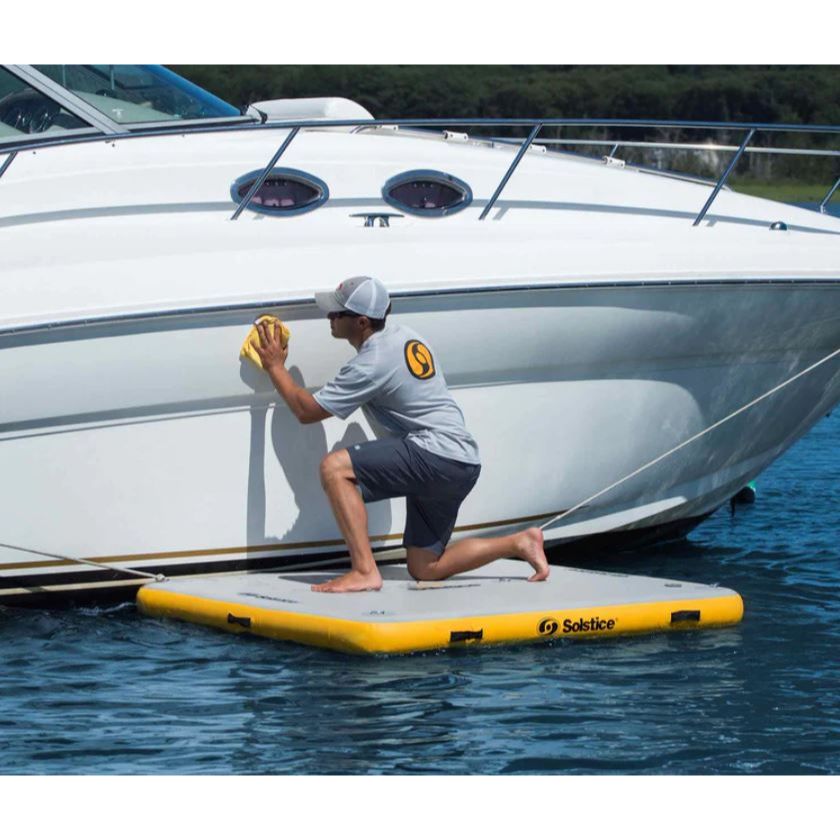 Swimline Solstice 6 x 5 ft. Inflatable Floating Lounge Dock