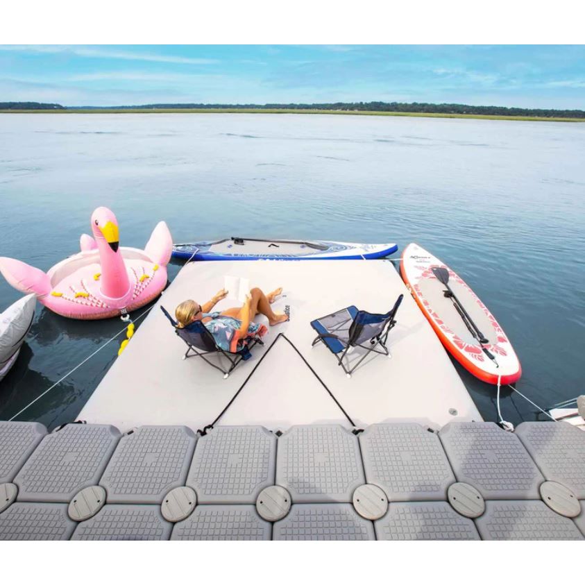 Swimline Solstice 10 x 8 ft. Inflatable Floating Lounge Dock