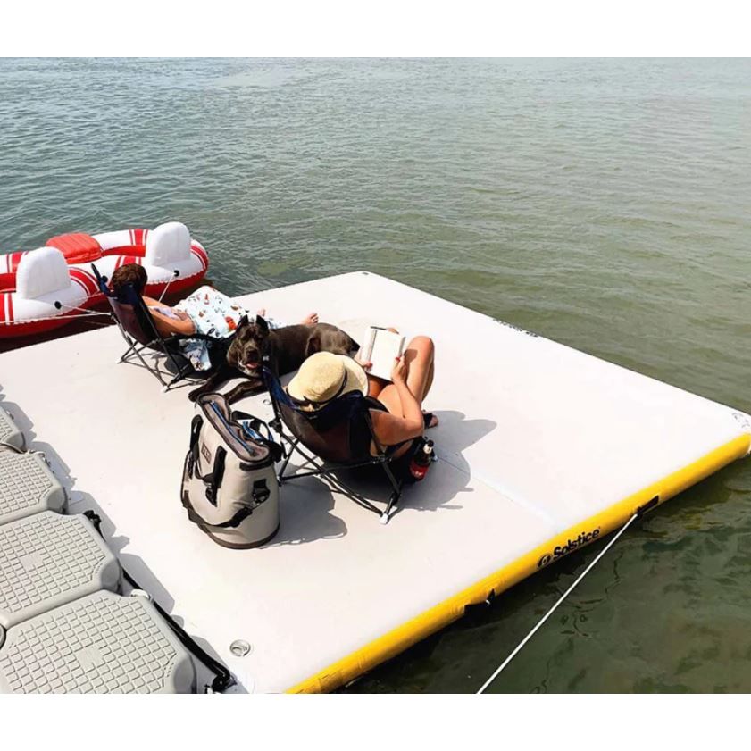 Swimline Solstice 10 x 10 ft. Inflatable Floating Lounge Dock