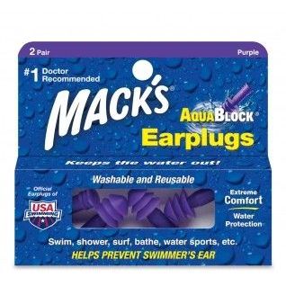 Sprint Aquatics Mack's Aqua Block Earplugs - Triple Flange Waterproof Protection