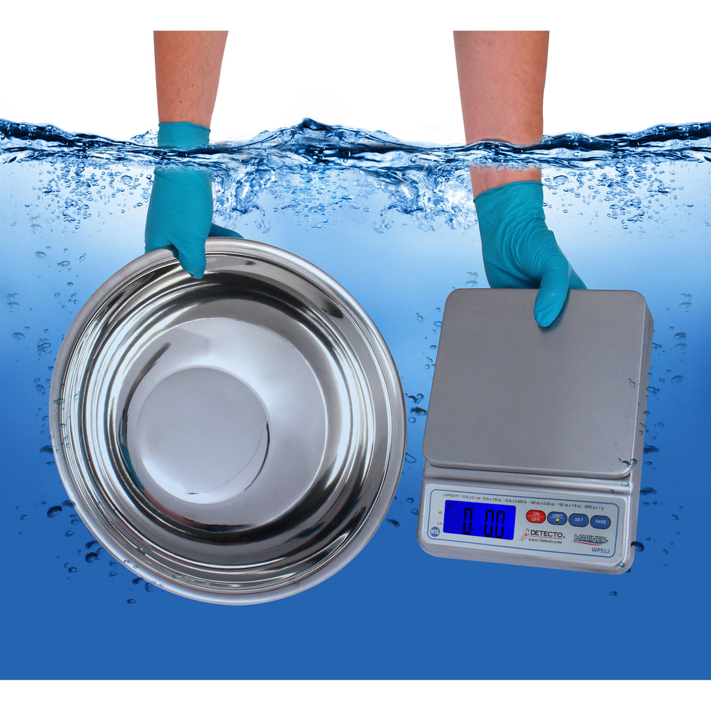 Detecto WPS12UT Waterproof Digital Wet Diaper Scale with Utility Bowl