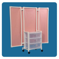 IPU Wheeled Privacy Screen with Drawers