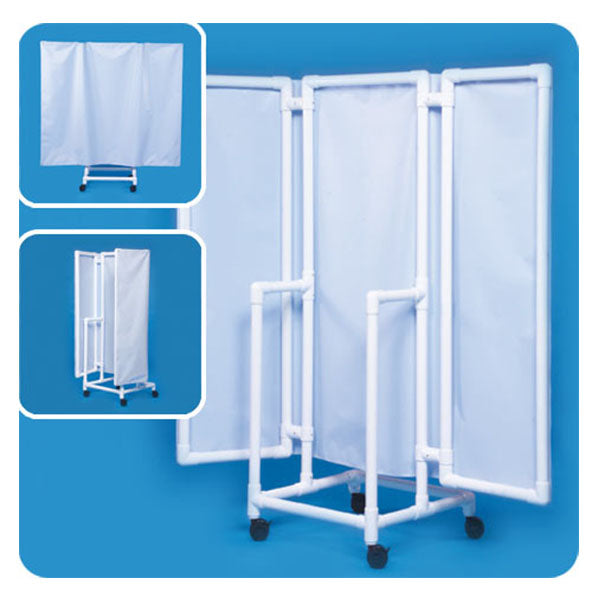 IPU Wheeled Privacy Screen | Antimicrobial Mobile Partition for Clinical Patient Privacy