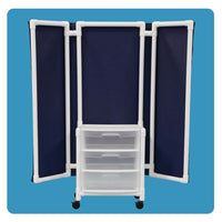 IPU Wheeled Privacy Screen with Drawers