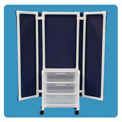 IPU Wheeled Privacy Screen with Drawers