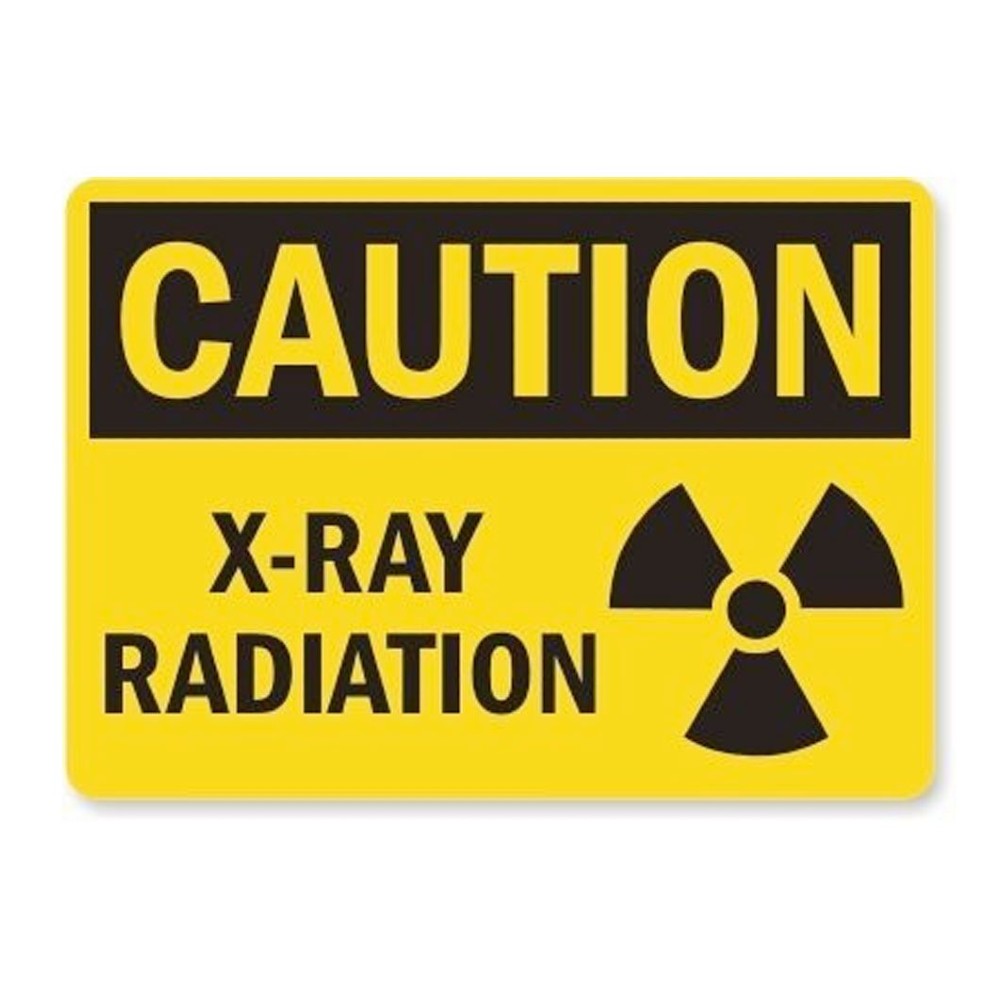 Phillips Safety Horizontal Caution X-Ray Magnetic Sign | Graphic-Enhanced Radiation Awareness