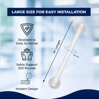 MOBB Plastic Fluted Grab Bar for Bathtubs and Showers