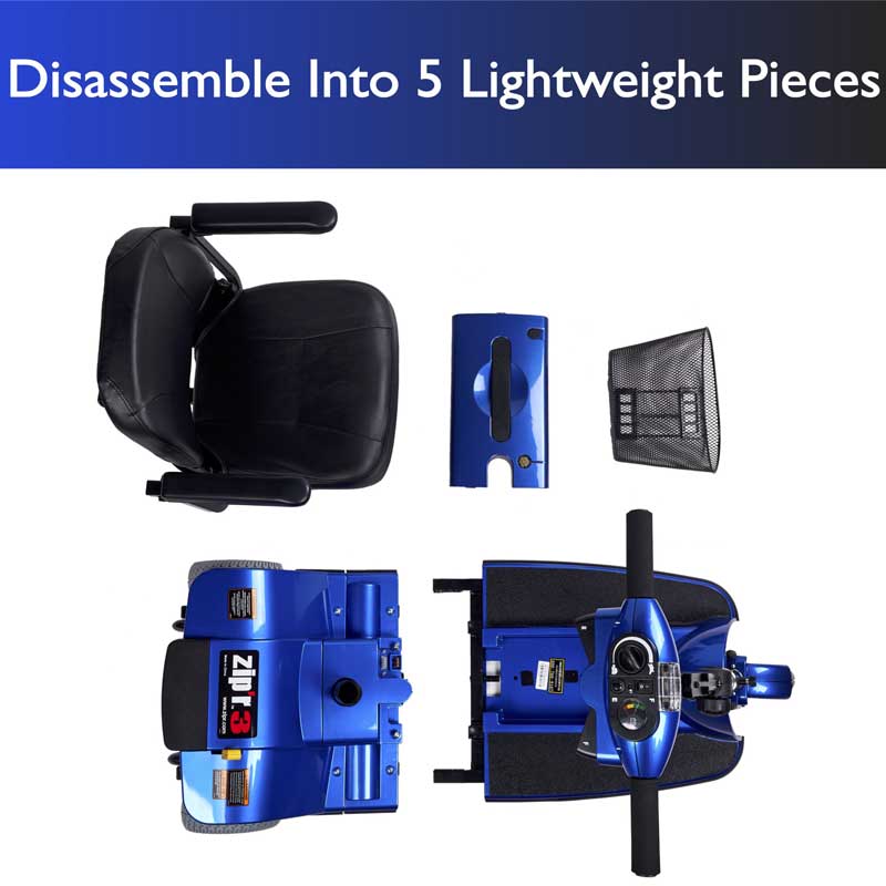 ZIP'R 3 Traveler 3-Wheel Long Range Portable Mobility Scooter