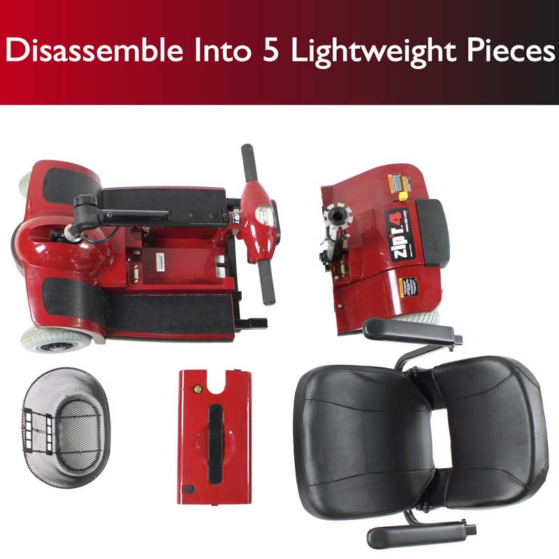 ZIP'R Traveler Extra 4-Wheel Portable Lightweight Mobility Scooter